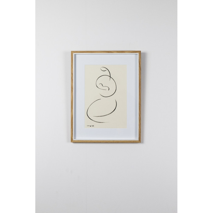 Drawing “Mother”, 2025 – Małgorzata Klejna-Sobczak | minimalist Japanese pen drawing