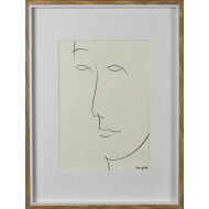 Drawing “Portrait”, 2025 – Małgorzata Kleyna-Sobczak | minimalist Japanese pen portrait