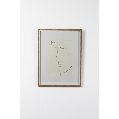 Drawing “Portrait”, 2025 – Małgorzata Kleyna-Sobczak | minimalist Japanese pen portrait