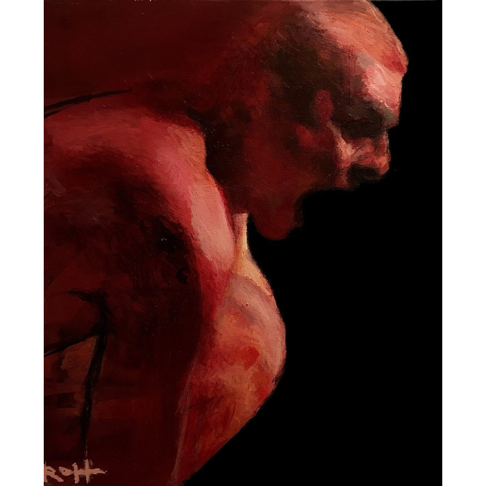 Painting “Scream”, 2025 – Roch Krysa | expressive surreal portrait