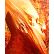 Painting “Head”, 2025 – Roch Krysa | expressive contemporary portrait