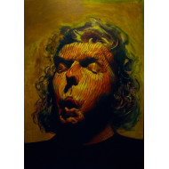 Tableau « Frénésie », 2025 – Roch Krysa, portrait grotesque contemporain