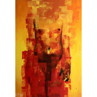 Tableau « Statue 3 », 2025 – Roch Krysa, nu figuratif dans une expression abstraite