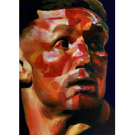 Painting “War”, 2025 – Roch Krysa, expressive allegorical portrait