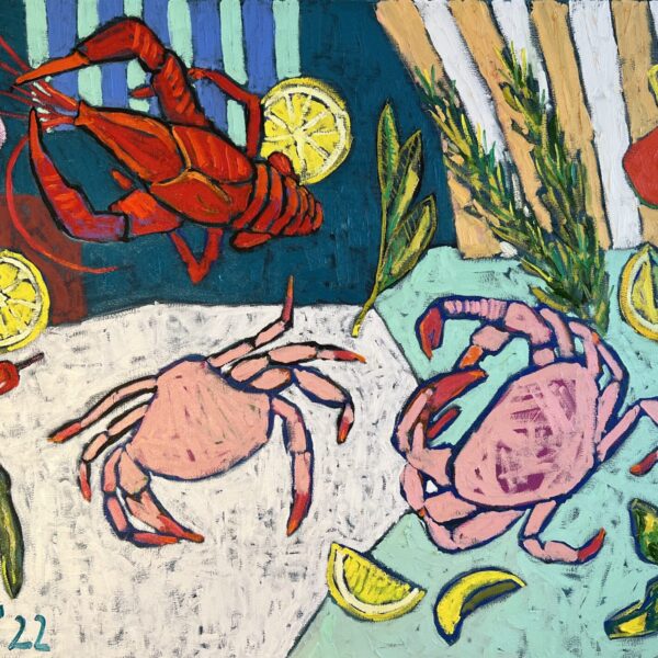 Obraz Dwa blade kraby, 2022 Dwa Blade Kraby 60x80cm Olej Na Plotnie schab,obraz,malarstwo,koloryzm,fowizm,Matisse,Gauguin,Czapski,Hockney