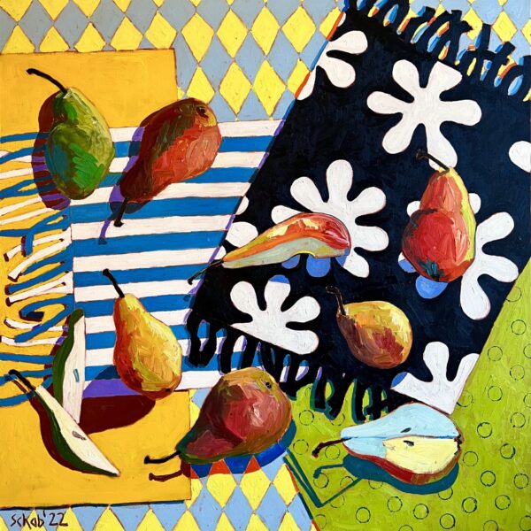 NFT Sweet Peaches Slodkie Gruszki 100x100cm Olej Na Plotnie