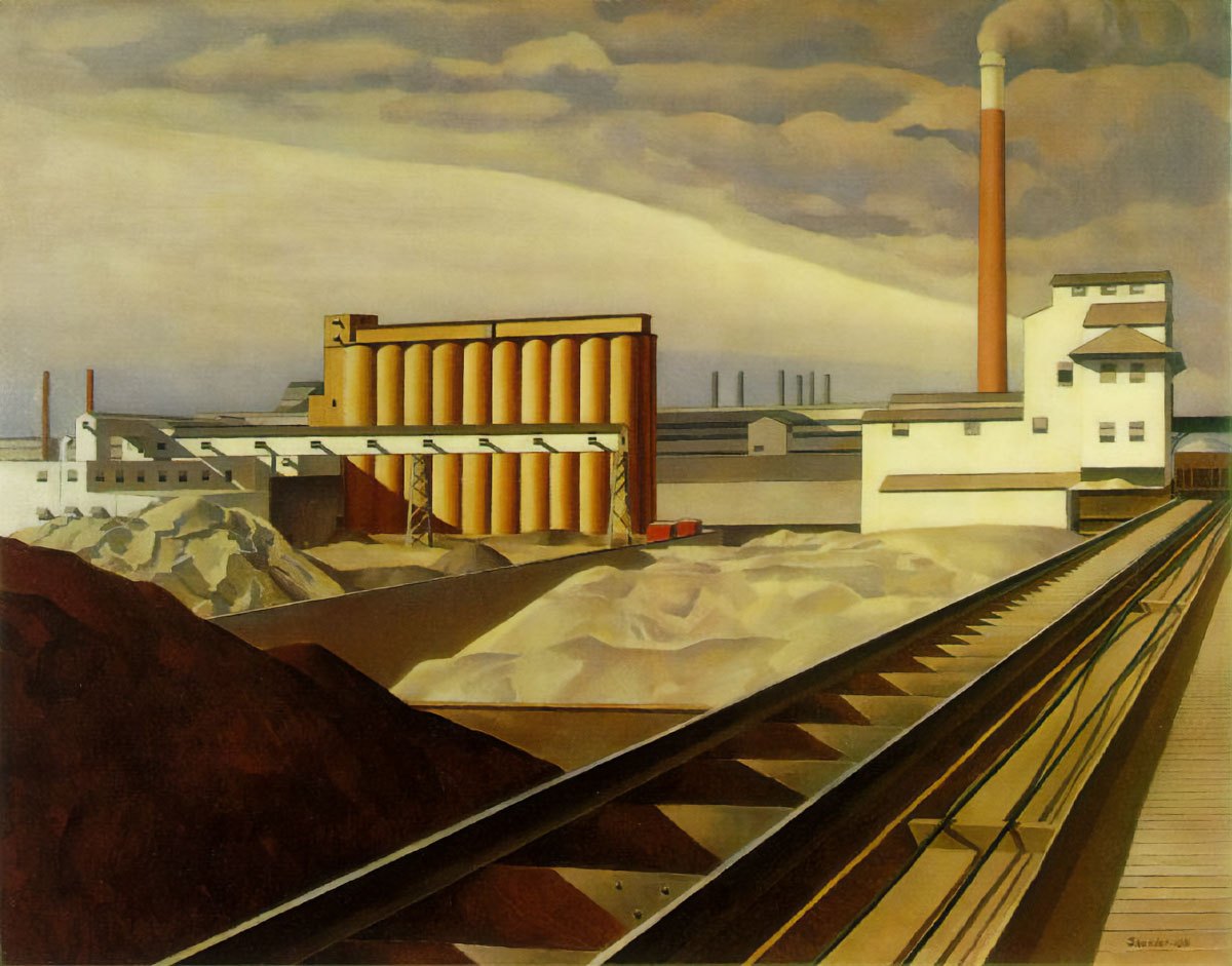 Futuryzm kontra Precyzjonizm: Porównanie Ruchów Artystycznych 2 Charles Sheeler Classic Landscape 1931 Oil On Canvas 63 5 X 81 9 Cm The National Gallery Of Art Washington D C  futuryzm architektura