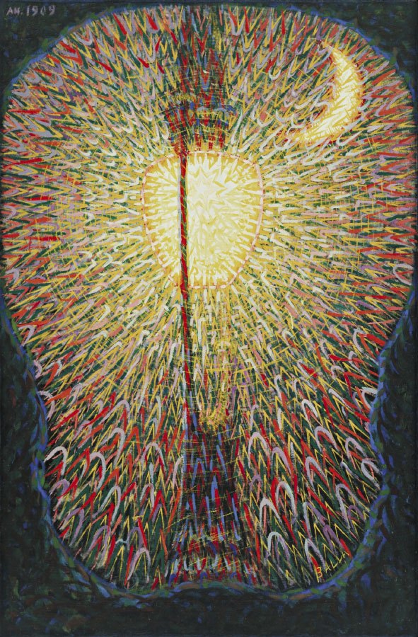 Futuryzm kontra Precyzjonizm: Porównanie Ruchów Artystycznych 3 Giacomo Balla Street Light 1909 Oil On Canvas 174 7 × 114  futuryzm architektura