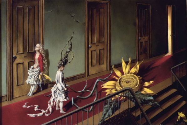 10 znanych Dzieł Sztuki Surrealistycznej, które warto zobaczyć 8 Eine Kleine Nachtmusik 1943 Dorothea Tanning  dzieła sztuki obrazy