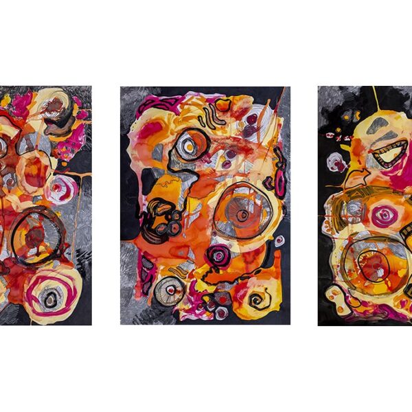 Rysunek Tryptyk: Migrena, 2023 Anna Rendecka Tryptych Migraine Preview2